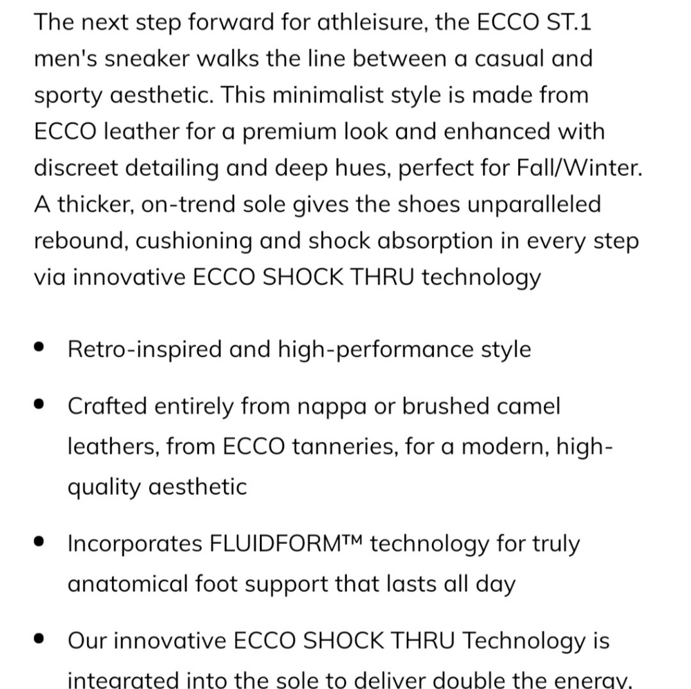 ECCO ST. 1 Sneaker w/ Shock Tech - Picture 14 of 14